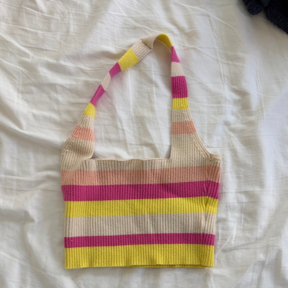 Striped Knit Crop Top